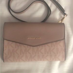 Michael Kors Women's Medium Logo Convertible Crossbody Bag - Pink - $120